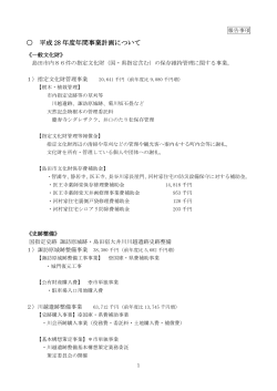 〇 平成 28 年度年間事業計画について