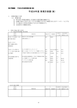 平成28年度 事業計画書（案）