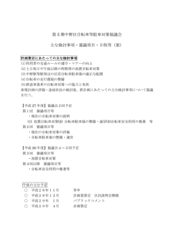 資料4 協議会検討事項・審議項目・日程等