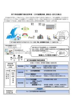 南予津波避難行動促進事業 （合同避難訓練、講演会・意見交換会） 地域