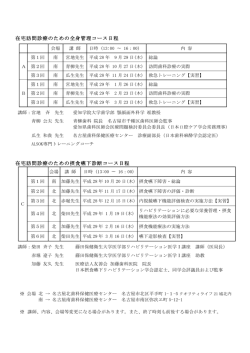 日程 - 名古屋市歯科医師会