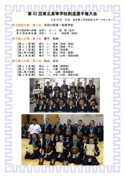 東北高校剣道選手権大会・男子団体個人第3位