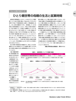 ひとり親世帯の母親の生活と就業時間 - 独立行政法人 労働政策研究