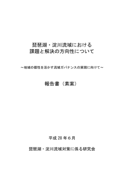 湖 淀川流域 け 課題 解決 方向性 い 報告書 素案