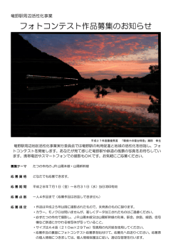 フォトコンテストチラシ及び応募票（PDF：281KB）
