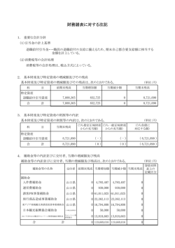 財務諸表に対する注記 - 山口県の旅行・観光情報 おいでませ山口へ