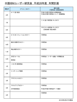 H28 中国研 年間計画