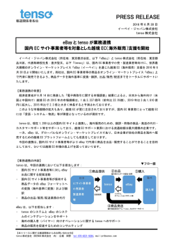 eBayとtensoが業務連携国内ECサイト事業者等を