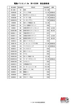 部品表 高枝電動バリカンDK1.0m DK