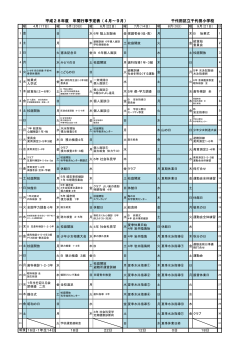 平成28年度 年間行事予定表（4月～9月） 千代田区立千代田小学