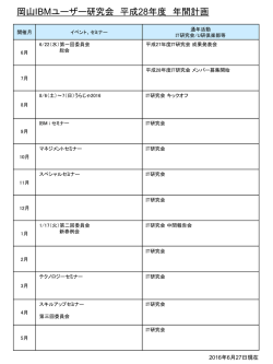 H28 岡山研 年間計画