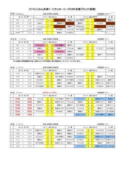 2016こくみん共済U-12サッカーリーグinMIE名張ブロック(前期）