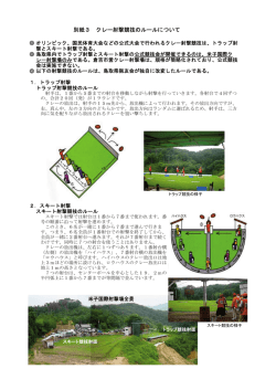 別紙3 クレー射撃競技のルールについて