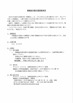 精霊船作製支援要項及び申込書