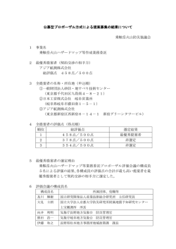 公募型プロポーザル方式による提案募集の結果について 乗鞍岳