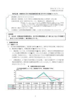 北九州・京築地区の設備投資は、先行きの需要見通しが一頃