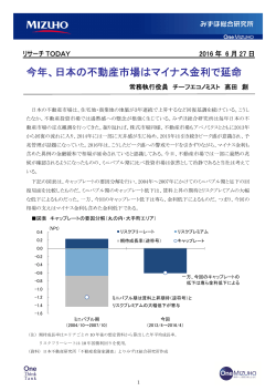 今年、日本の不動産市場はマイナス金利で延命