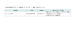 （店舗名・所在地・電話番号入り）＜「健康」に関するサービス