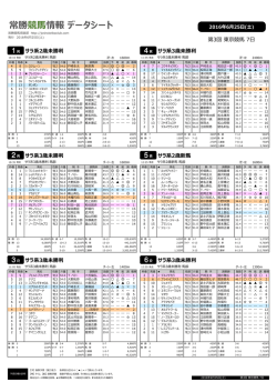 常勝競馬情報 データシート