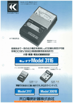MODEL3001B/3116/3117 製品カタログ