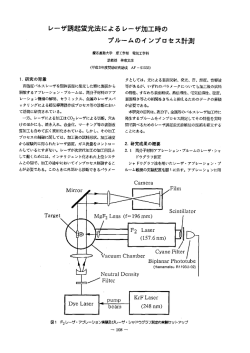 レーザ誘起蛍光法によるレーザ加工時のプルームのインプロセス計測