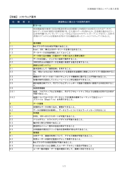 【別紙】 ソフトウェア要件