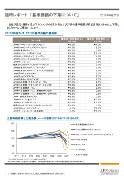 臨時レポート 「基準価額の下落について」