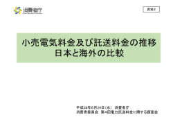 小売電気料金及び託送料金の推移 日本と海外の比較
