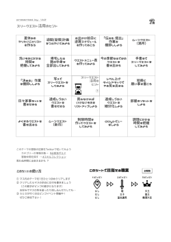 ① マス内のテーマを1日ひとつ決めクリアします ぜひご参加下さい！ ③ 5