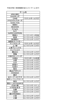 女子 - 東京都ミニバスケットボール連盟