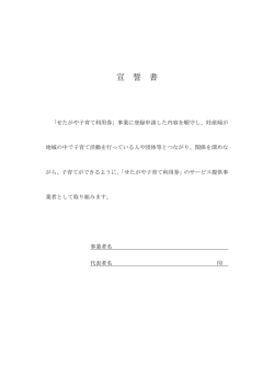 宣誓書 (PDF形式 57キロバイト)