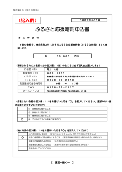 記入例 - 階上町