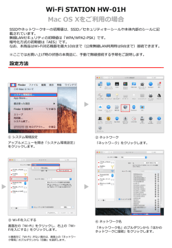 HW-01H パソコンとの無線接続設定（Mac OS X）