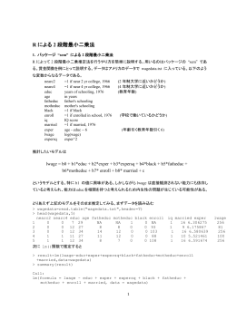 R による 2 段階最小二乗法