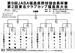 第9回JABA福島県野球協会長杯兼 第2回東北クラブカップ福島県大会