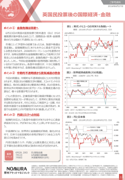 英国民投票後の国際経済・金融
