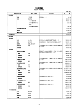 平成27年度 財産目録