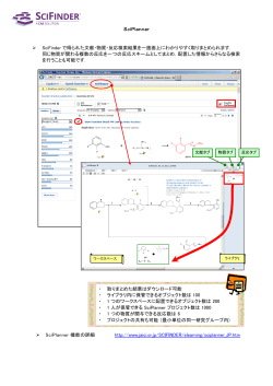 SciPlanner SciFinder で得られた文献・物質・反応検索結果を一画面上