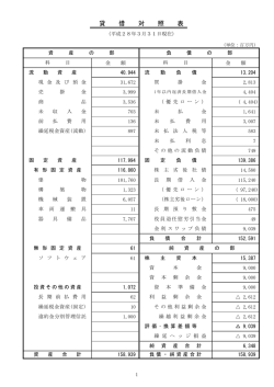 貸 借 対 照 表 - 東京国際空港ターミナル株式会社 TIAT