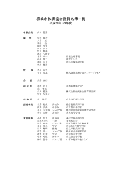 横浜市体操協会役員名簿一覧