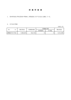 附属明細書