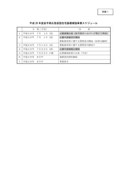 別紙1 事業スケジュール （PDFファイル 31.9KB）