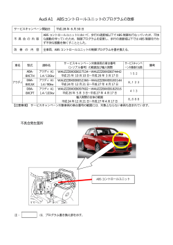 Audi A1 ABSコントロールユニットのプログラムの改修