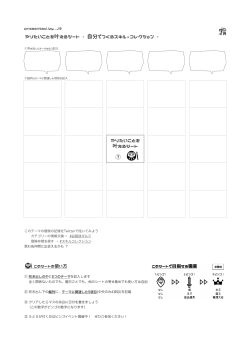 ① 吹き出しの中に5つのテーマを記入します 全く関係ないものでも、曜日