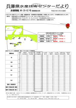 赤潮情報 AK-28-02 号(播磨灘北部)