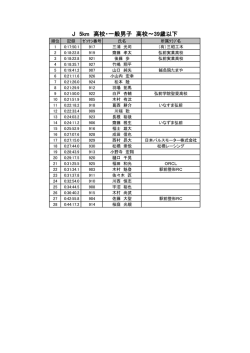 J 5km 高校・一般男子 高校～39歳以下