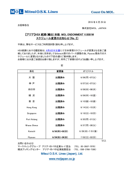 HSX航路 MOL ENDOWMENT V.0001W (No.2)