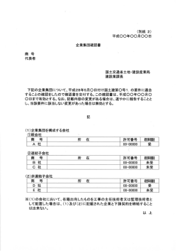別紙2：企業集団確認申請書