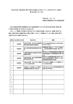 発注の見通しの公表について（PDF:114KB） - 四国地方整備局