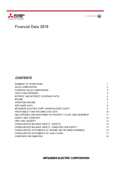 Financial Data 2016 - Mitsubishi Electric Corporation